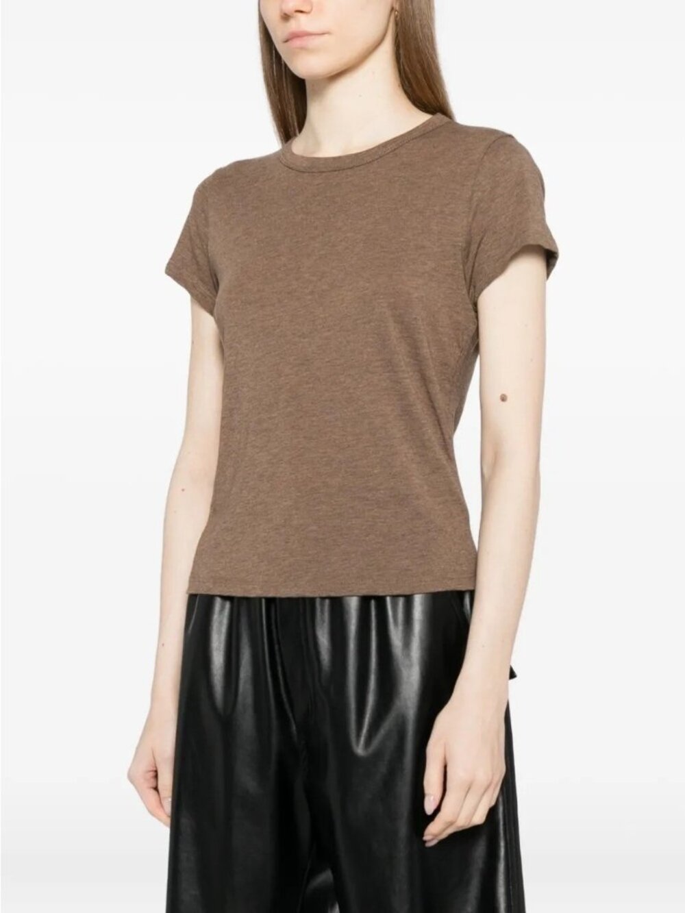 Reformation LG Max T-shirt Coffee Brown Casual Stretch